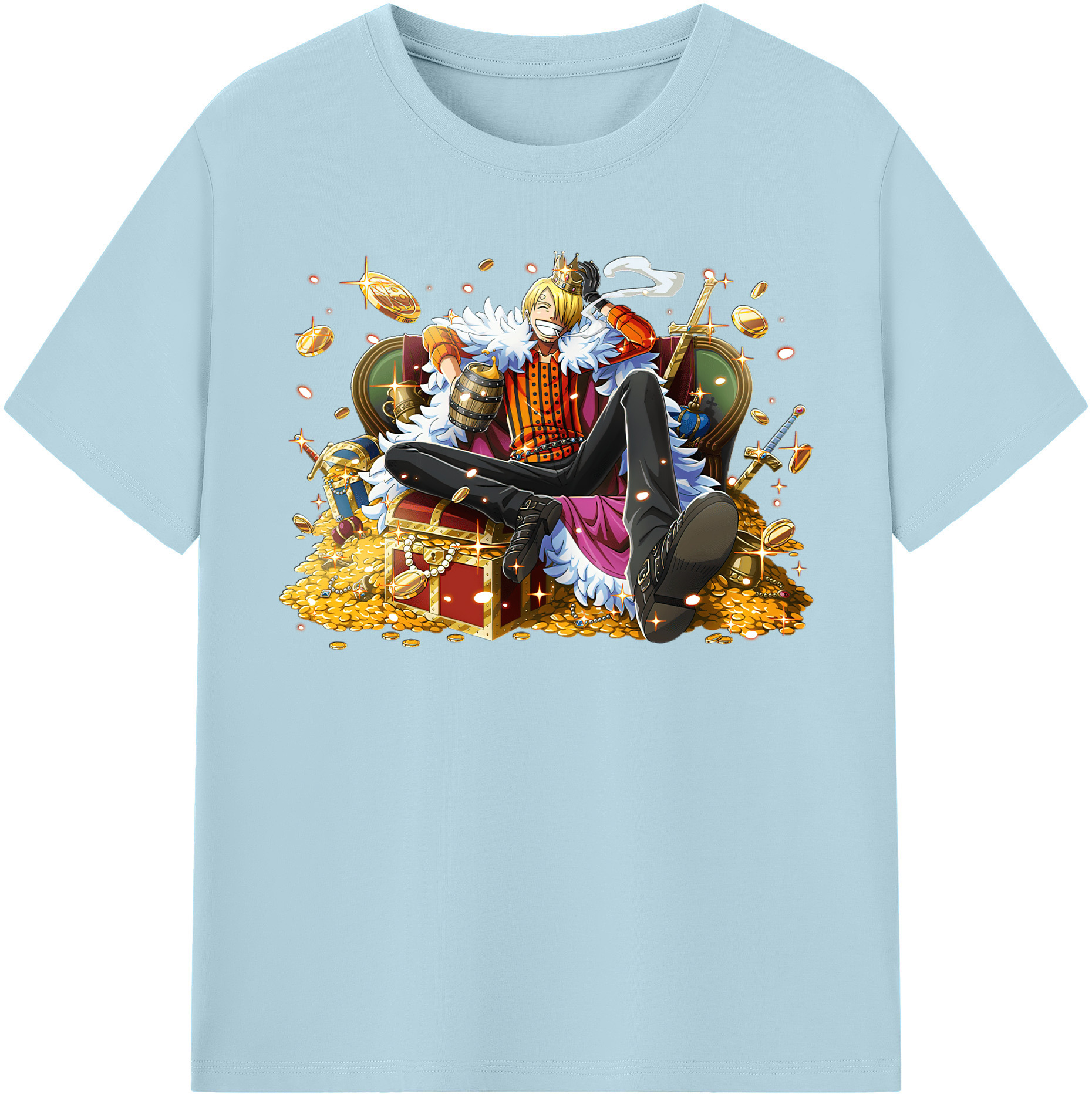 ワンピース サンジ ONE PIECE Sanji 綿100％半袖Tシャツ（フロントプリント）